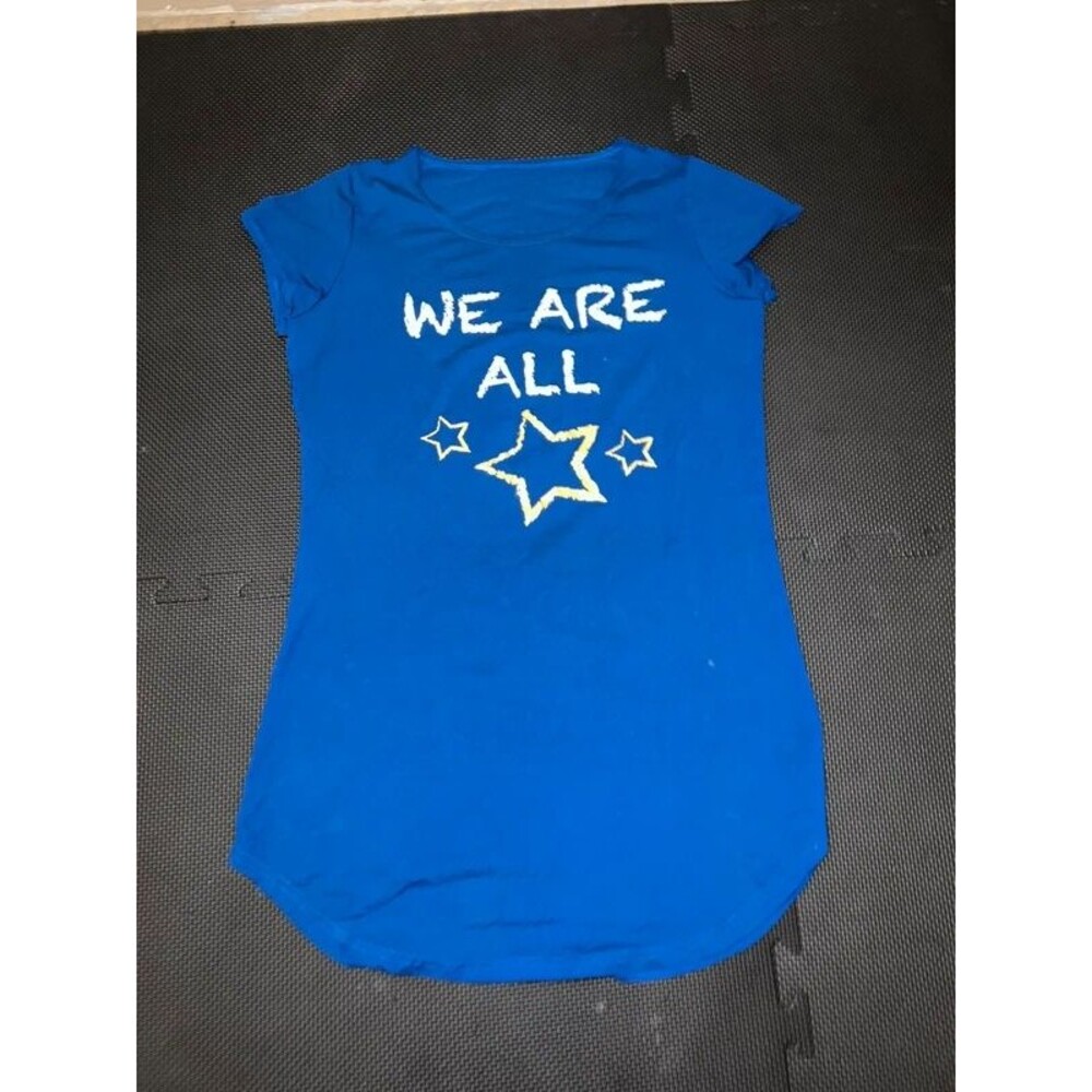 "We Are All Stars" Royal Blue Graphic T-Shirt Dress / Longline Tunic Top